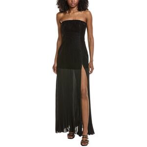 Toccin Womens  Lina Strapless Sculpted Maxi Dress, Black